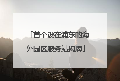 首个设在浦东的海外园区服务站揭牌