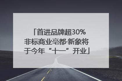 首进品牌超30% 非标商业亳都·新象将于今年“十一”开业