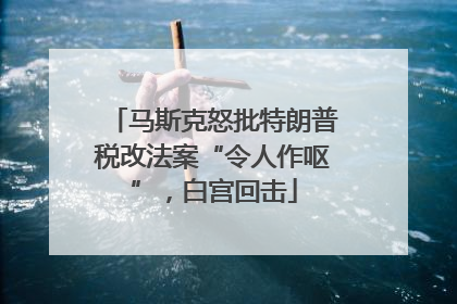 马斯克怒批特朗普税改法案“令人作呕”，白宫回击