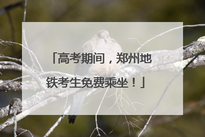 高考期间，郑州地铁考生免费乘坐！