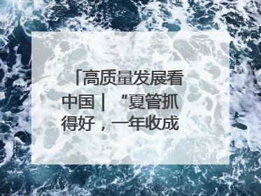 高质量发展看中国｜“夏管抓得好，一年收成少不了”