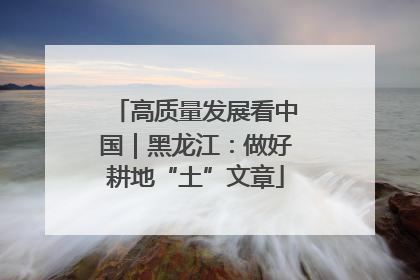 高质量发展看中国｜黑龙江：做好耕地“土”文章