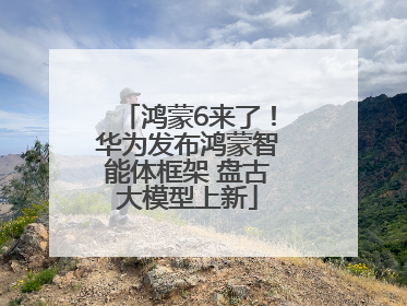 鸿蒙6来了！华为发布鸿蒙智能体框架 盘古大模型上新