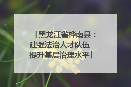 黑龙江省桦南县：建强法治人才队伍 提升基层治理水平