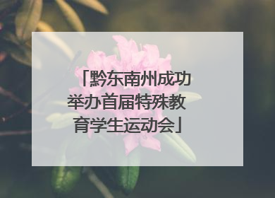 黔东南州成功举办首届特殊教育学生运动会