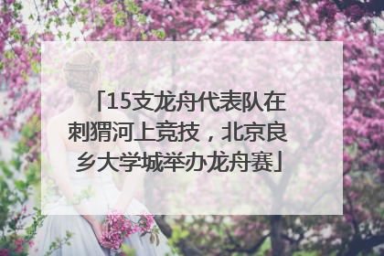 15支龙舟代表队在刺猬河上竞技，北京良乡大学城举办龙舟赛