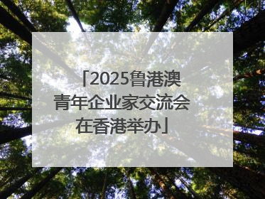 2025鲁港澳青年企业家交流会在香港举办