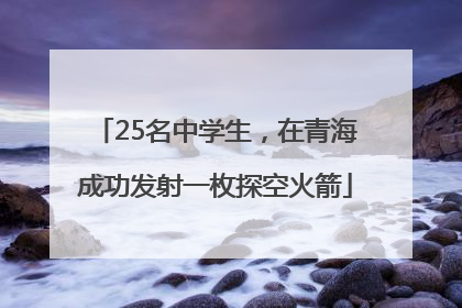 25名中学生，在青海成功发射一枚探空火箭