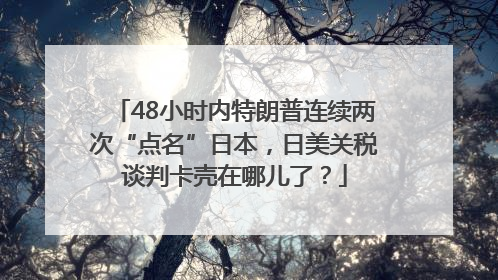 48小时内特朗普连续两次“点名”日本，日美关税谈判卡壳在哪儿了？
