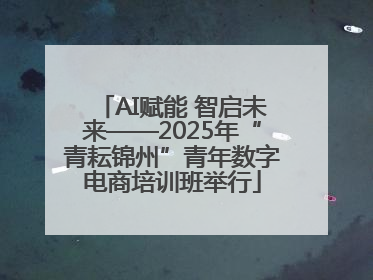 AI赋能 智启未来——2025年“青耘锦州”青年数字电商培训班举行